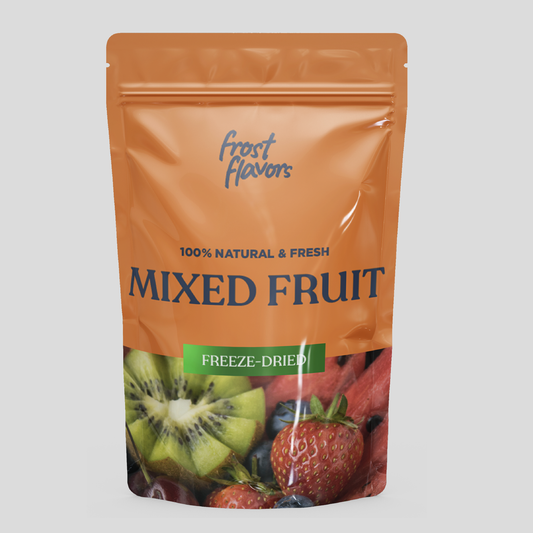 Freeze Dried Mixed Fruit, 100% Preservative Free, No Added Sugar. All Natural Full Flavor Mixed Fruit (Strawberries, Mangos, Peaches, Pineapple)